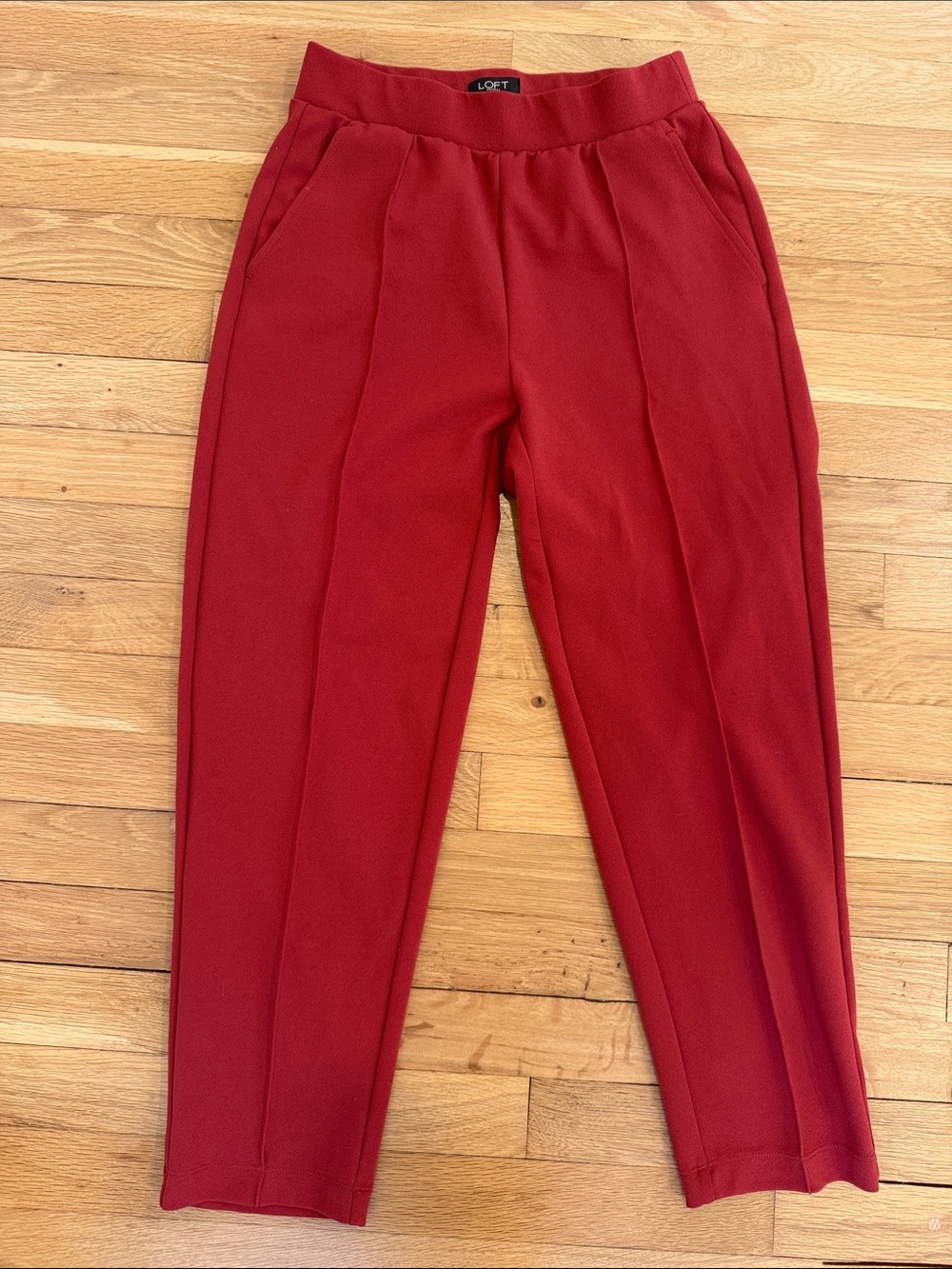 LOFT Womens Pink Tapered Dress Pants